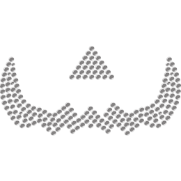 Wicked Demonic Smile Rhinestone Heat Transfer for Mask